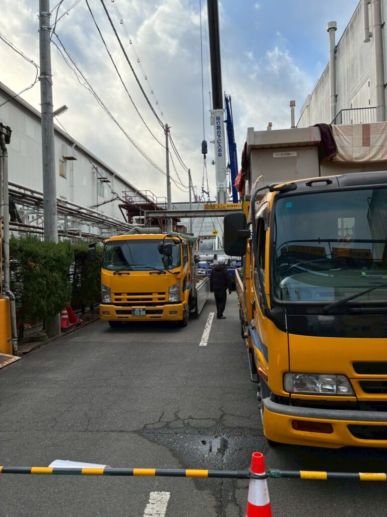 機械輸送現場様子