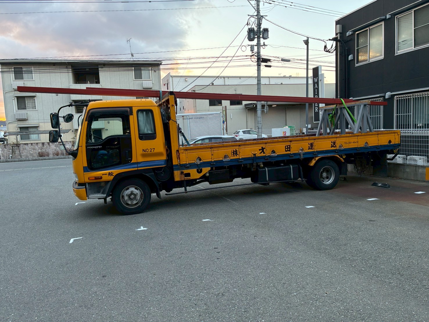 長尺物輸送の様子2